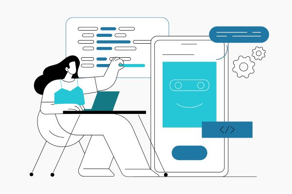 A woman sat at a desk using web testing tools to make her mobile site happy
