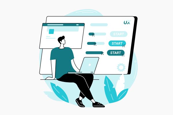 A man doing UX testing as part of his SEO site setup