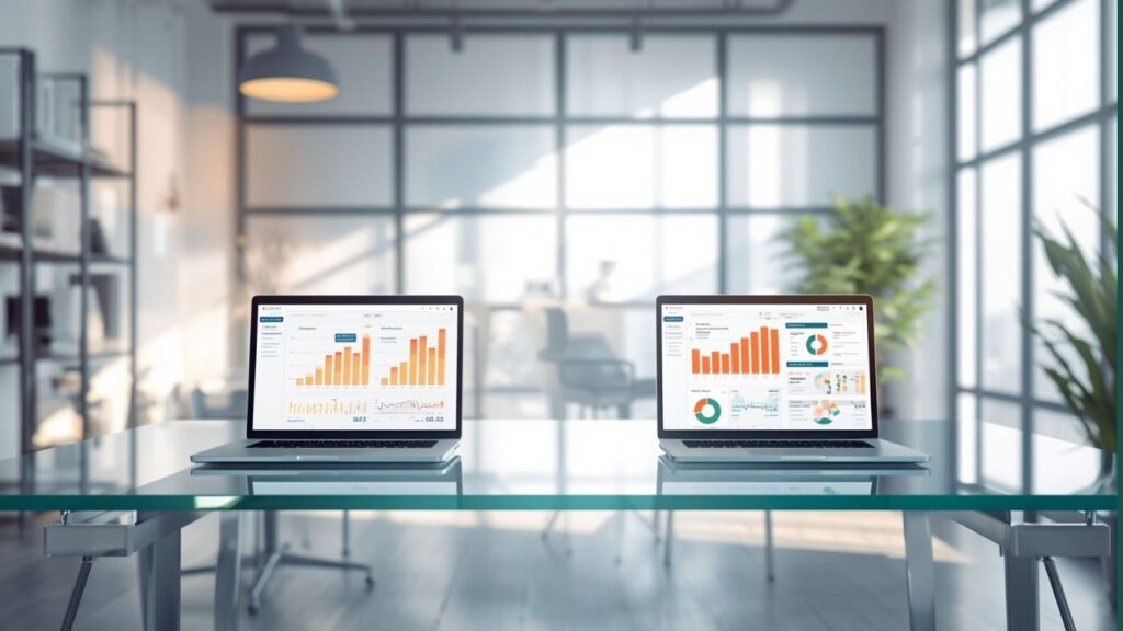 two screens - one showing a VWO alternative
