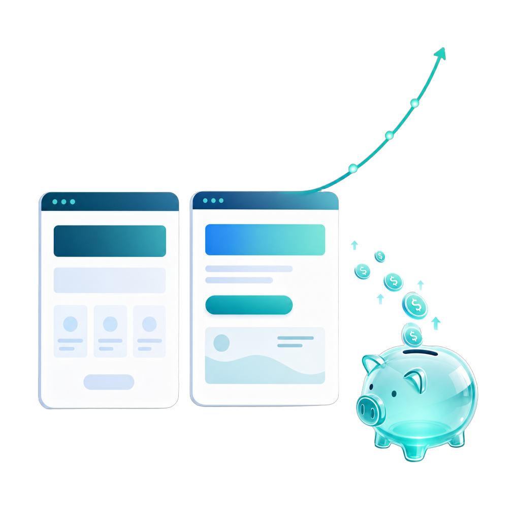 Illustration of revenue growing from a small content change